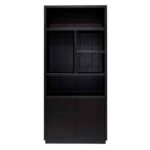 6515 BLACK - Book case Oakura 2-doors (Black)