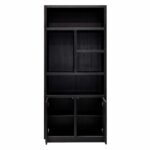 6515 BLACK - Book case Oakura 2-doors (Black)