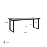 7126 - Dining table Beaumont 230 (Black)