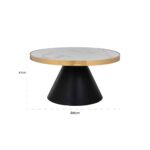 7361 - Coffee table Odin 80Ø  (Gold)