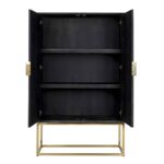 7437 - Cabinet Blackbone gold 2-doors (Black rustic)