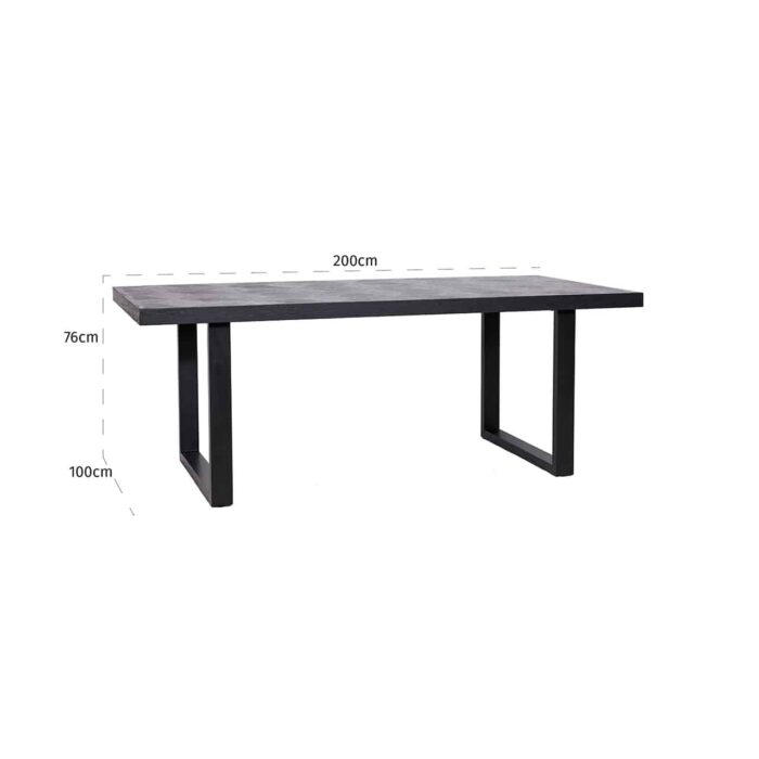 7548 - Dining table Blax 200 (Black)