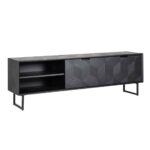 7551 - TV-unit Blax 2-flap doors 1-shelf (Black)