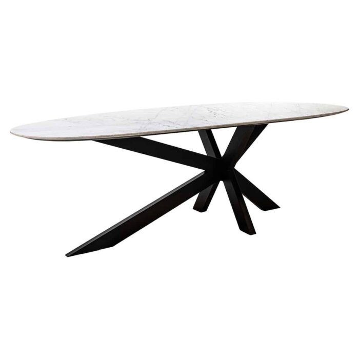 7672 - Trocadero white marble dining table