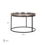 825030 - Coffee table Milo 70Ø (Champagne gold)