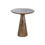 825116 - End table Ethan 46Ø brushed gold (Gold)