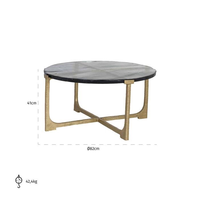 825151 - Coffee table Vixen (Brushed Gold)