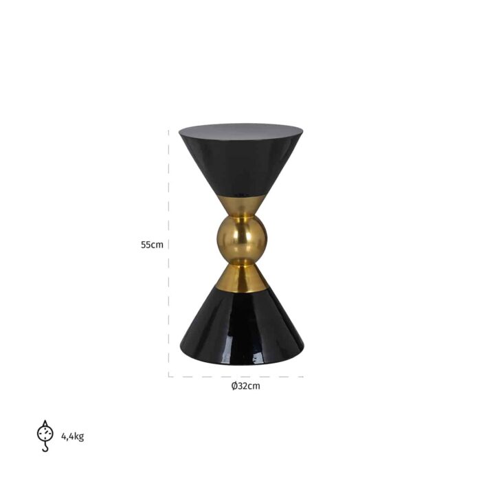 825189 - End table Rowy (Black/gold)