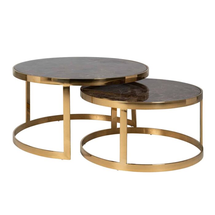 9454 - Coffee table Conrad set of 2 (Gold)
