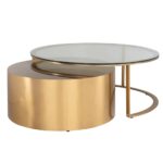 9467 - Coffee table Orlan set of 2 (Gold)