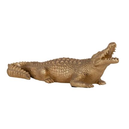 -AD-0002 - Art decoration crocodile small (Gold)