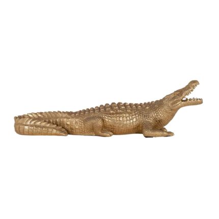 -AD-0002 - Art decoration crocodile small (Gold)