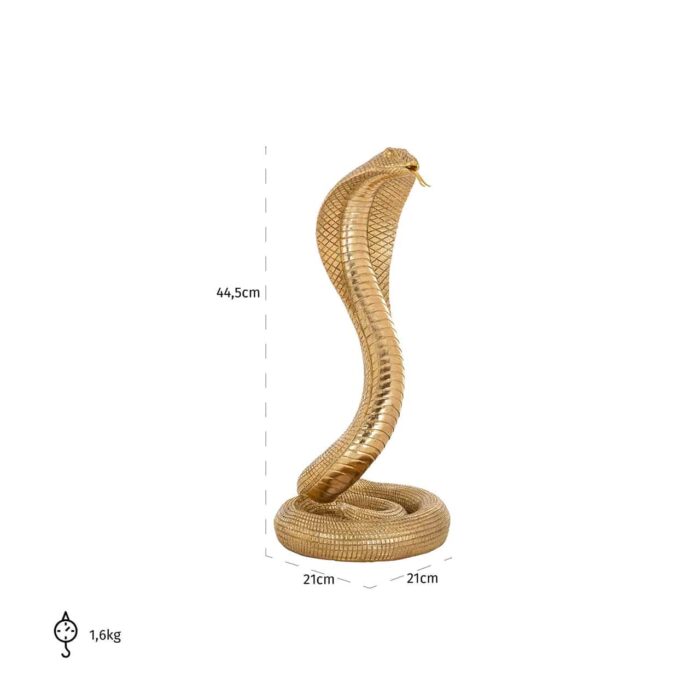 -AD-0024 - Deco object Snake medium (Gold)