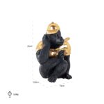 -AD-0034 - Deco object Moby (Black/gold)