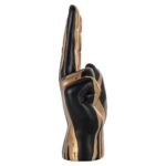 -AD-0042 - Deco object hand peace (Black/gold)
