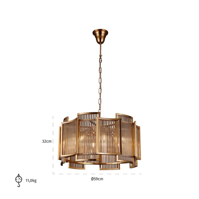 -HL-0110 - Hanging lamp Cyrine (Gold)