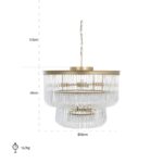 -HL-0139 - Hanging lamp Romy (Brushed Gold)