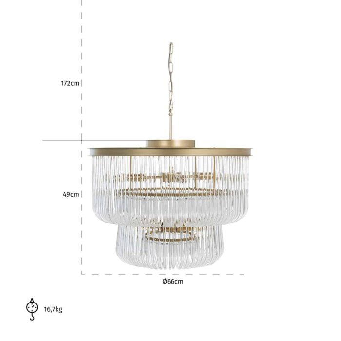 -HL-0139 - Hanging lamp Romy (Brushed Gold)