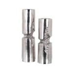-KA-0168 - Candle holder Osiris set of 2 silver (Silver)