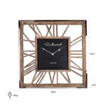 -KK-0034 - Clock Everson metal square (Brown)