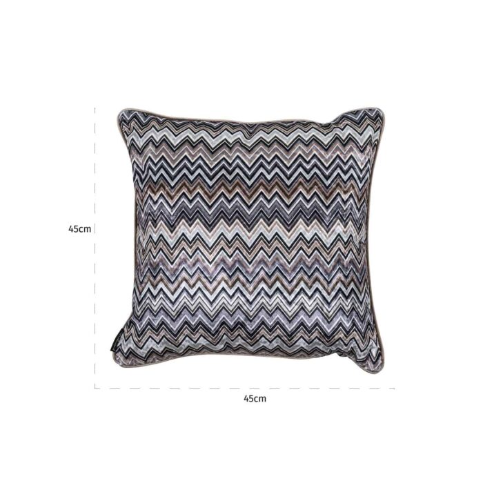 -KU-0077 - Pillow Candice zigzag 45x45 (IV-21021 Big zigzag 8022 Twing)