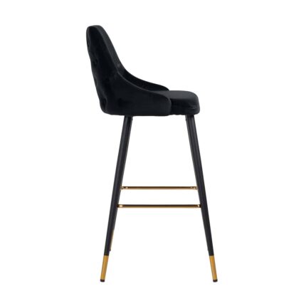 S4476 BLACK VELVET - Bar stool Imani black velvet (Quartz Black 800)