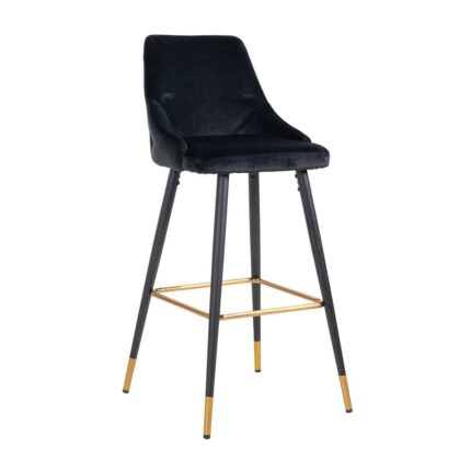 S4476 FR BLACK VELVET - Bar stool Imani black velvet (Quartz Black 800)
