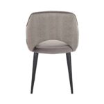 S4483 FR FEATHER STONE - Arm chair Giovanna feather stone / stone velvet fire retarda (Feather Velvet Stone HD001)