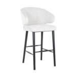 S4496 WHITE BOUCLÉ - Bar stool Indigo white bouclé (Copenhagen 900 Bouclé White)