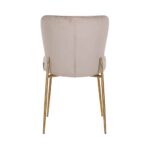 S4508 FR KHAKI VELVET - Chair Odessa khaki velvet / burshed gold fire retardant (FR-Quartz 903 Khaki)
