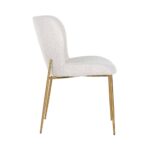 S4508 WHITE BOUCLÉ - Chair Odessa white bouclé / brushed gold (Copenhagen 900 Bouclé White)