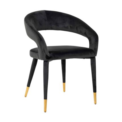 S4534 ANTRACIET VELVET - Arm chair Gia antraciet velvet fire retardant (FR-Quartz 801 Antraciet)