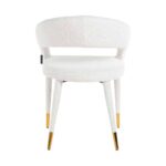 S4534 WHITE BOUCLÉ - Arm chair Gia white bouclé fire retardant (FR-Copenhagen 900 Bouclé White)