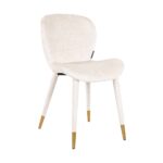 S4543 FR WHITE CHENILLE - Chair Sara white chenille fire retardant (FR-Bergen 900 white chenille)