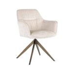 S4553 FR WHITE CHENILLE - Swivel chair Aline white chenille velvet fire retardant (FR-Bergen 900 white chenille)