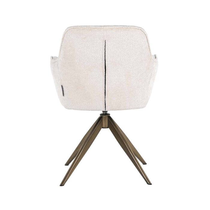 S4553 FR WHITE CHENILLE - Swivel chair Aline white chenille velvet fire retardant (FR-Bergen 900 white chenille)