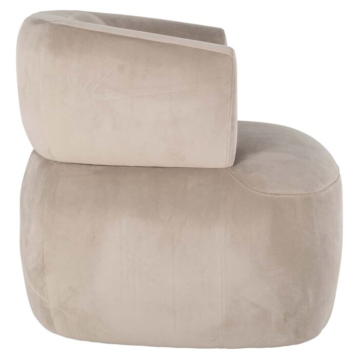 S4557 KHAKI VELVET - Easy chair Donna khaki velvet (Quartz Khaki 903)