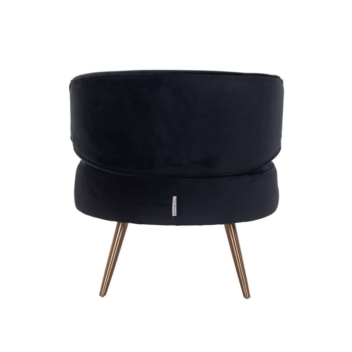 S4559 BLACK VELVET - Easy chair Hazel black velvet fire retardant (FR-Quartz 800 Black)