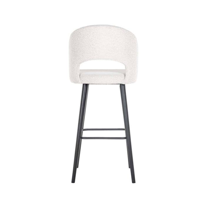 S4562 WHITE BOUCLE - Bar stool Savoy white bouclé (Copenhagen 900 Bouclé White)