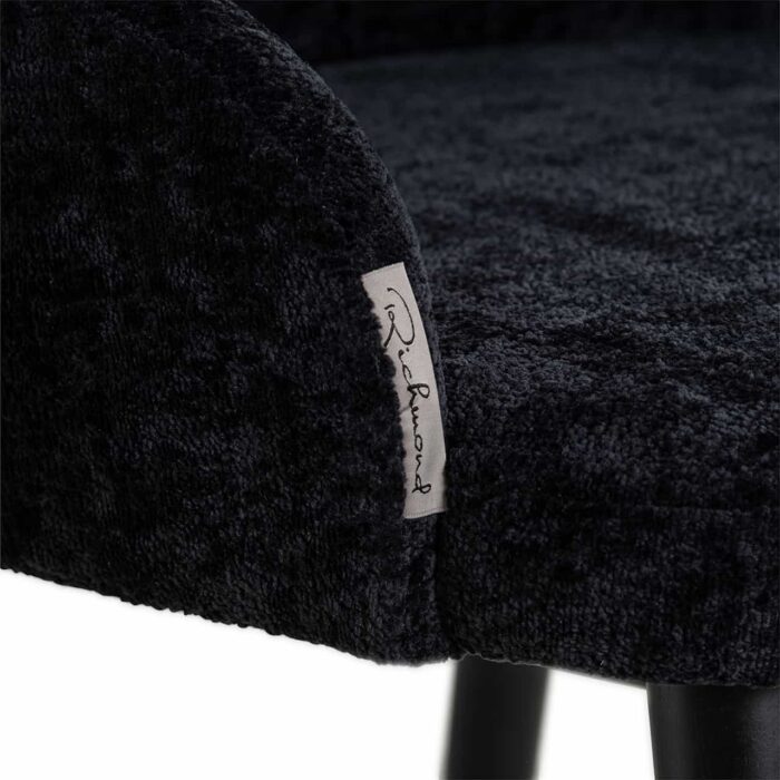 S4563 BLACK CHENILLE - Chair Twiggy black chenille (Bergen 809 black chenille)
