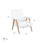 S4568 FR WHITE FURRY - Easy chair Bono white furry fire retardant (Himalaya 900 white furry)