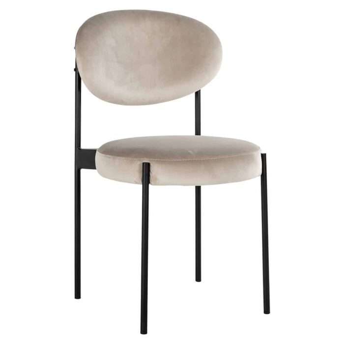 S4585 KHAKI VELVET - Chair Kaylee khaki velvet (Quartz Khaki 903)
