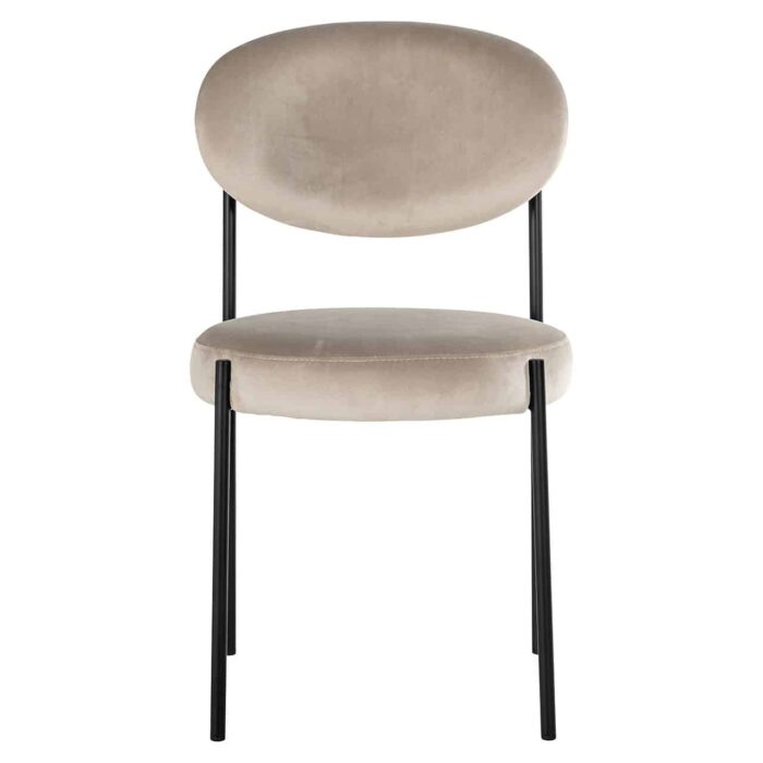 S4585 KHAKI VELVET - Chair Kaylee khaki velvet (Quartz Khaki 903)