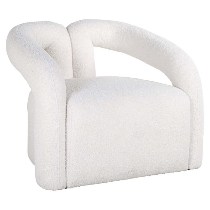 S4596 WHITE FURRY - Easy chair Dana white furry (Himalaya 900 white furry)