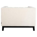 S5140 FR WHITE CHENILLE - Easy chair Beaudy white chenille fire retardant (FR-Bergen 900 white chenille)