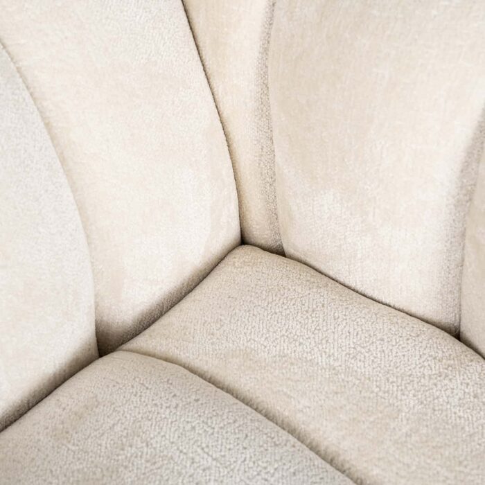 S5140 FR WHITE CHENILLE - Easy chair Beaudy white chenille fire retardant (FR-Bergen 900 white chenille)