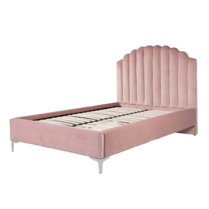 S6001 PINK VELVET - Bed Belmond 120x200 excl. Mattress (Quartz Pink 700)