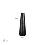 -VA-0112 - Vase Siara medium aluminium (Black)