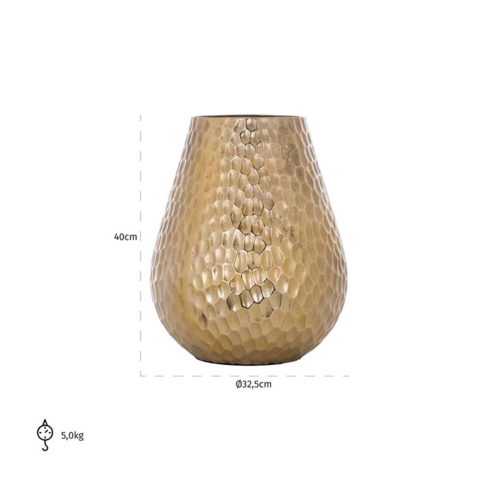 -VA-0160 - Vase Hailey small (Gold)