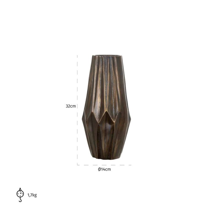 -VA-0162 - Vase Celina small (Bronze)